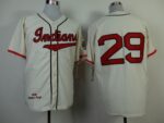 Mitchell And Ness 1948 Cleveland Indians #29 Satchel Paige Cream Throwback Stitched Jersey