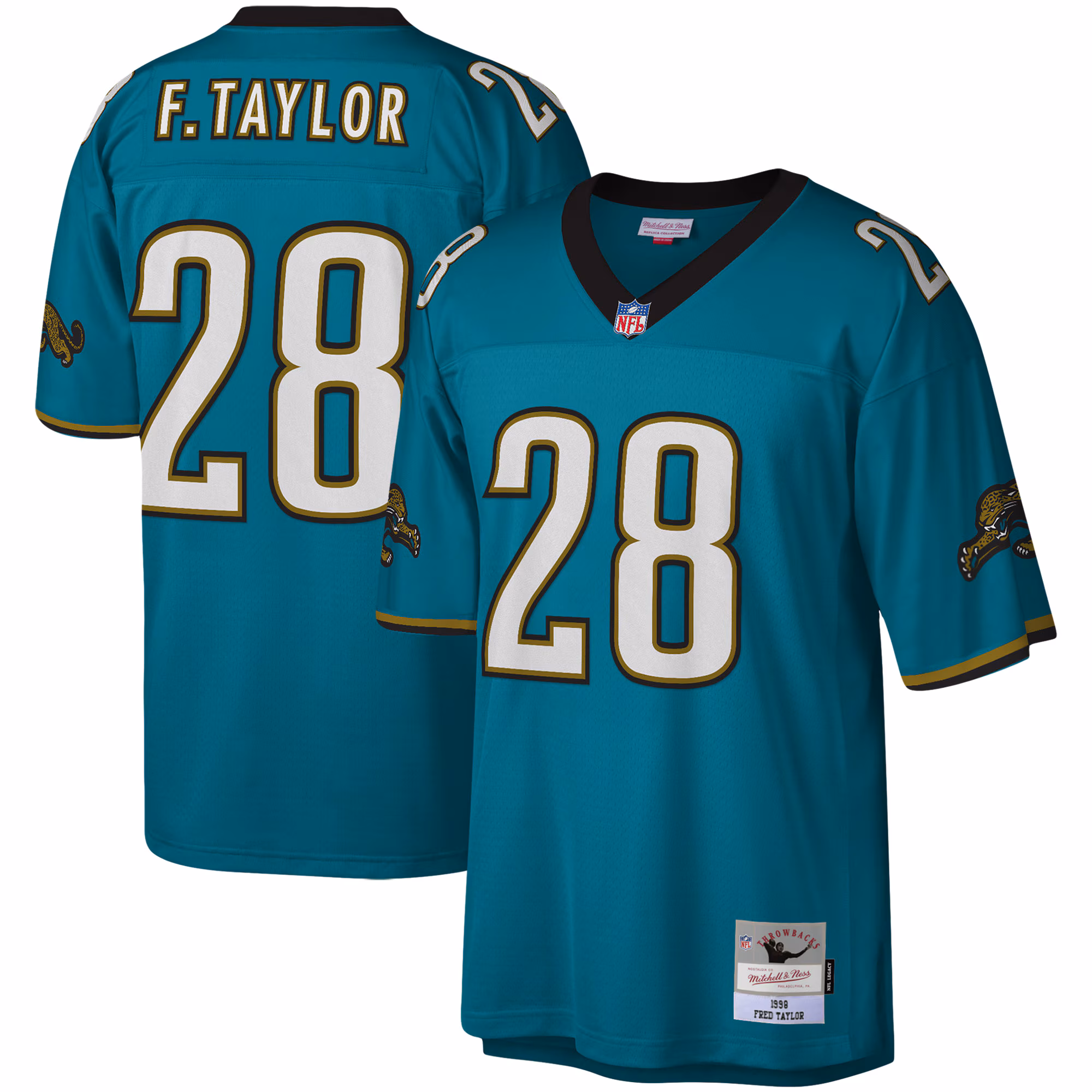 Fred Taylor #28 Jacksonville Jaguars Mitchell & Ness Legacy Replica Jersey - Teal