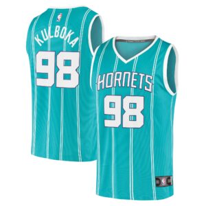 Arnoldas Kulboka Charlotte Hornets  Youth 2021/22 Fast Break Replica Jersey - Icon Edition - Teal