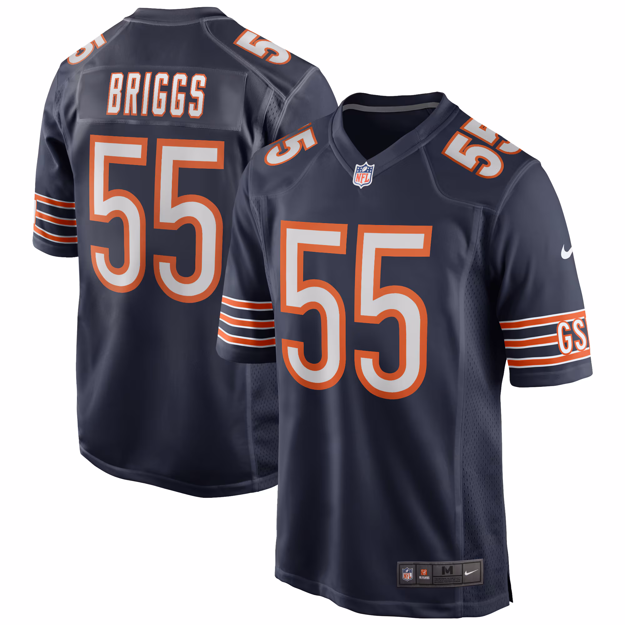 Lance Briggs Chicago Bears Game Retired Player Jersey - Navy