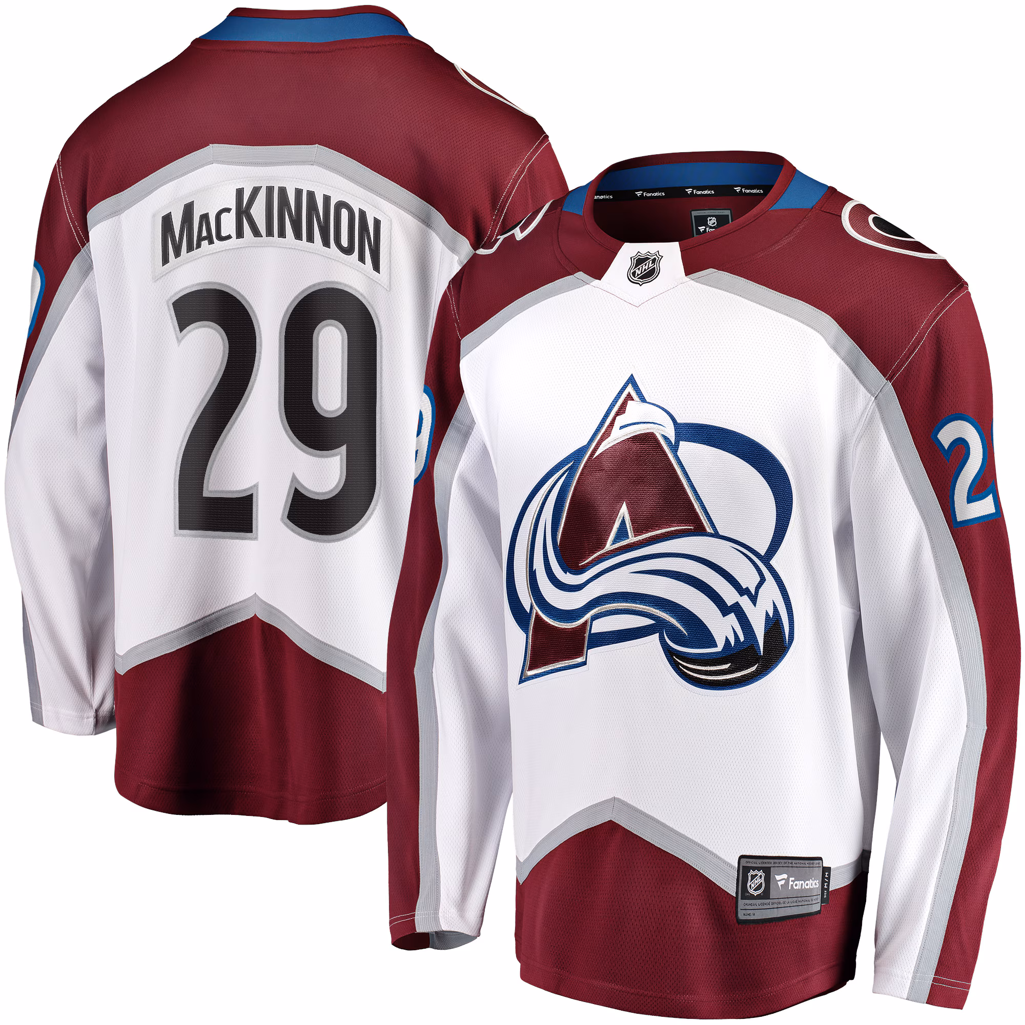 Colorado Avalanche Nathan MacKinnon #29 Fanatics White  Breakaway Jersey