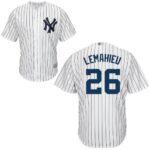 New York Yankees #26 DJ LeMahieu White Strip New Cool Base Stitched Jersey