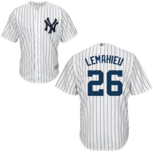 New York Yankees #26 DJ LeMahieu White Strip New Cool Base Stitched Jersey
