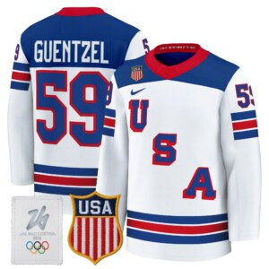 Jake Guentzel #59 2026 USA Olympic Premium Hockey Jersey -White