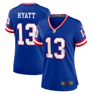 Jalin Hyatt New York Giants Women's Team Game Jersey -  Royal