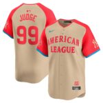 Men's American League #99 Aaron Judge  Cream 2024 All-Star Game Cool Base Jersey