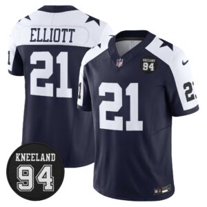 Dallas Cowboys #94 Marshawn Kneeland Memorial Patch Vapor Limited Jersey - All Stitched