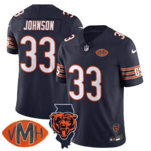 Jaylon Johnson #33 Chicago Bears CHI Honor Virginia Halas McCaskey Jersey - All Stitched