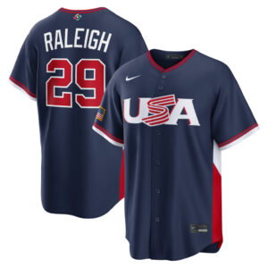 Cal Raleigh #29 USA Baseball 2026 World Baseball Classic Road Stadium Jersey - Navy