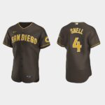 Men's San Diego Padres #4 Blake Snell Road Brown Flex Base Jersey