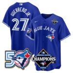 Vladimir Guerrero Jr. #27 Toronto Blue Jays 50th American League Champions Jersey Stitched Royal