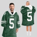 Adult G.W 5 New York J Football Unisex Blanket Hoodie