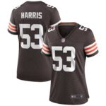 Nick Harris Cleveland Browns  Women's Game Jersey - Brown