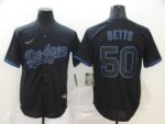 Men's Los Angeles Dodgers #50 Mookie Betts Lights Out Black Fashion Stitched Cool Base  Jersey