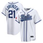 Michael Lorenzen #21 Italy Baseball 2026 World Baseball Classic Home Stadium Jersey - White