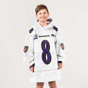 Kid 8 Baltimore Football Unisex Blanket Hoodie