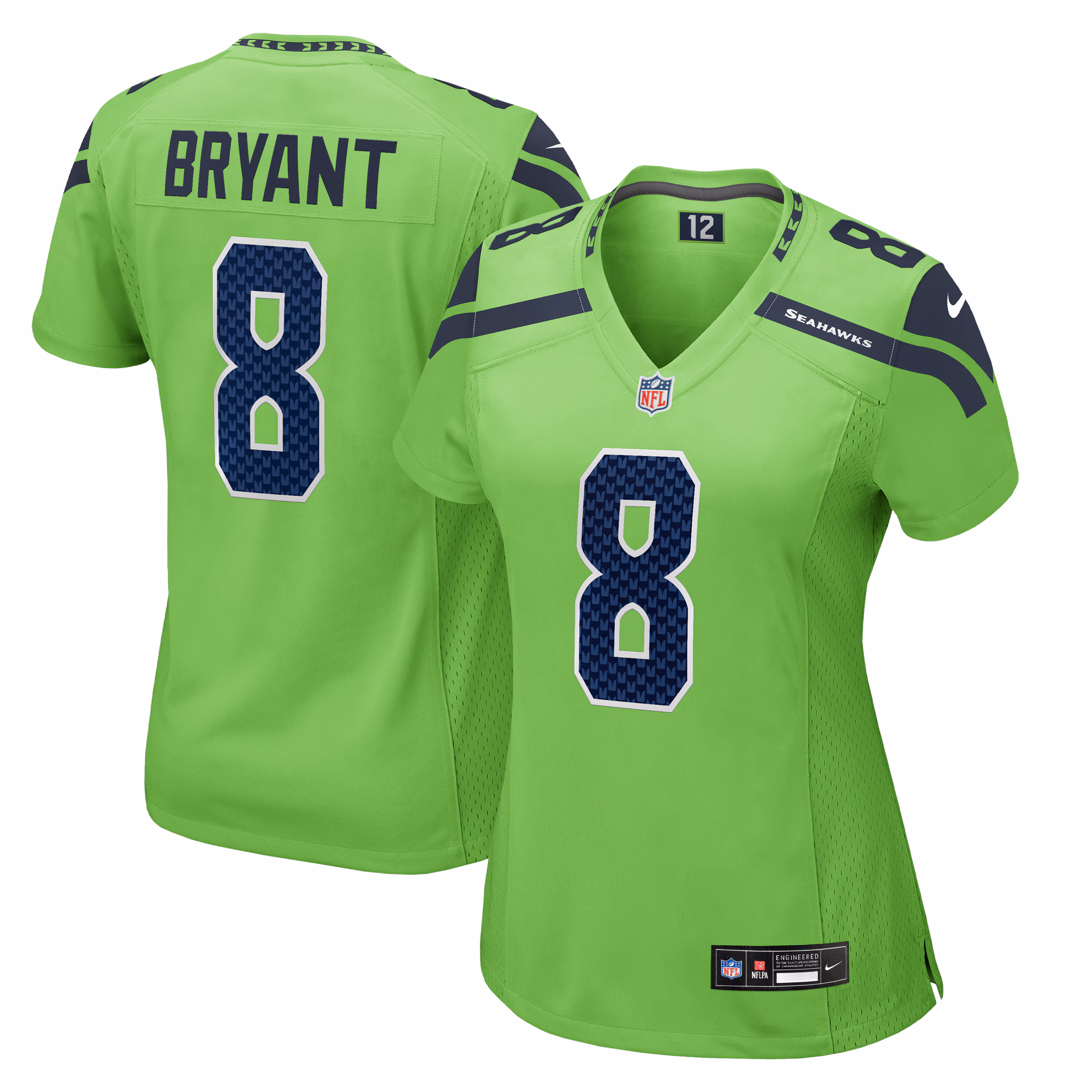 Coby Bryant Seattle Seahawks Women's  Game Jersey - Neon Green