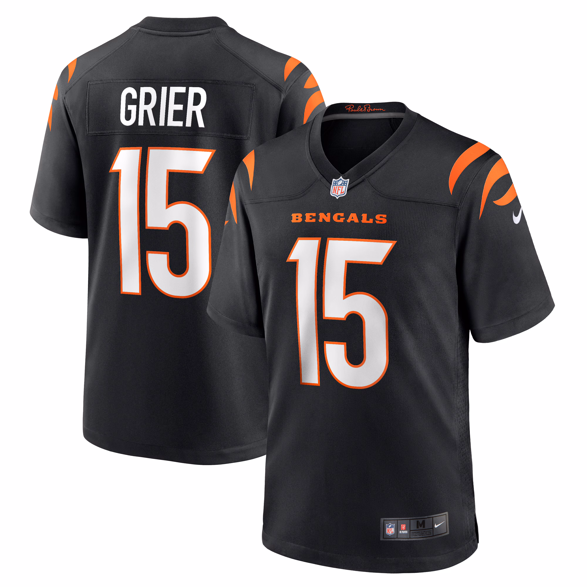 Will Grier Cincinnati Bengals Team Game Jersey -  Black