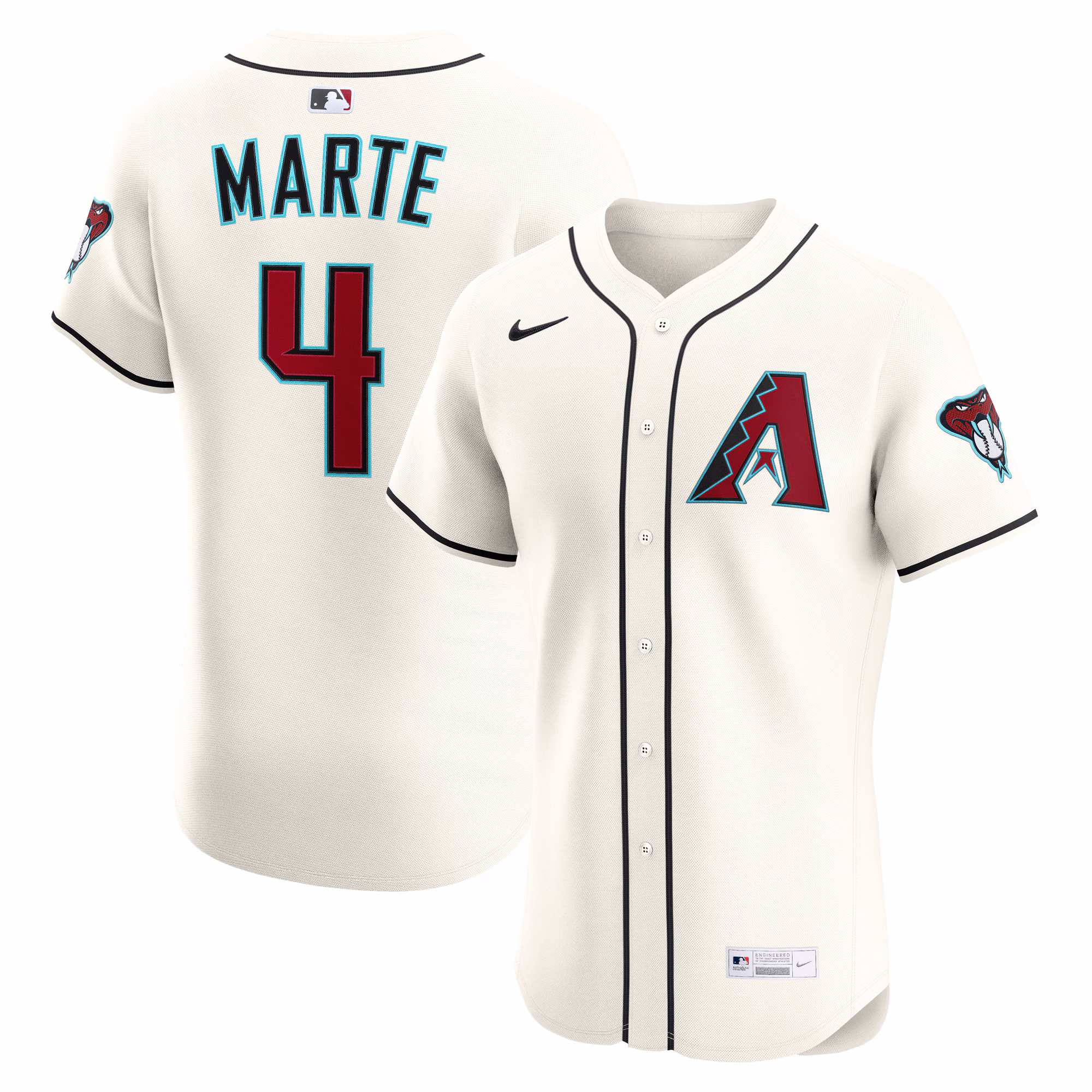 Arizona Diamondbacks Ketel Marte #4 Cream Home Elite Jersey