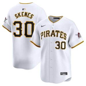 Men's Pittsburgh Pirates Paul Skenes  White Home Limited Player Jersey