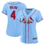 Yadier Molina St.Louis Cardinals  Women's Alternate Replica Player Jersey - Light Blue