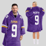 Adult 9 Minnesota Football Unisex Blanket Hoodie