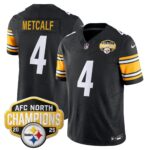DK Metcalf #4 Pittsburgh Steelers 2025 AFC North Division Champions Vapor Limited Jersey - All Stitched