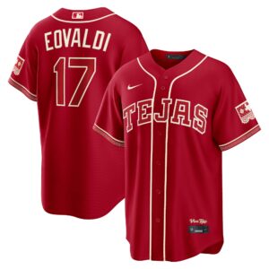 Texas Rangers Nathan Eovaldi #17 Red 2026 City Connect Stadium Jersey