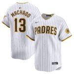 Men's San Diego Padres #13 Manny Machado  White Home Limited Player Jersey