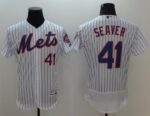 New York Mets #41 Tom Seaver White(Blue Strip) Flexbase Collection Stitched Jersey