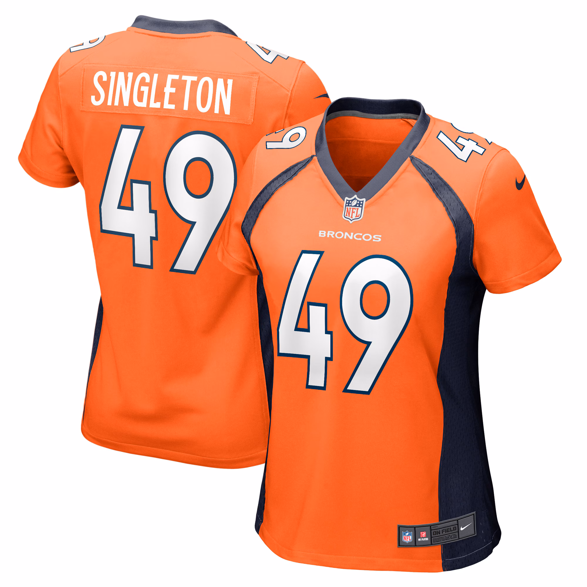 Alex Singleton Denver Broncos Women's Game Player Jersey - Orange