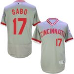 Cincinnati Reds #17 Chris Sabo Green Celtic Flexbase Collection Majestic Men's Jersey