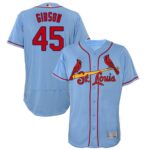 Men's St. Louis Cardinals #45 Bob Gibson Light Blue Flexbase Collection Stitched Jersey