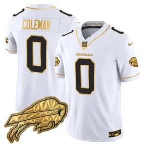 Keon Coleman #0 Buffalo Bills BUF 2025 "Rivalries" Gold Vapor Limited Jersey - All Stitched