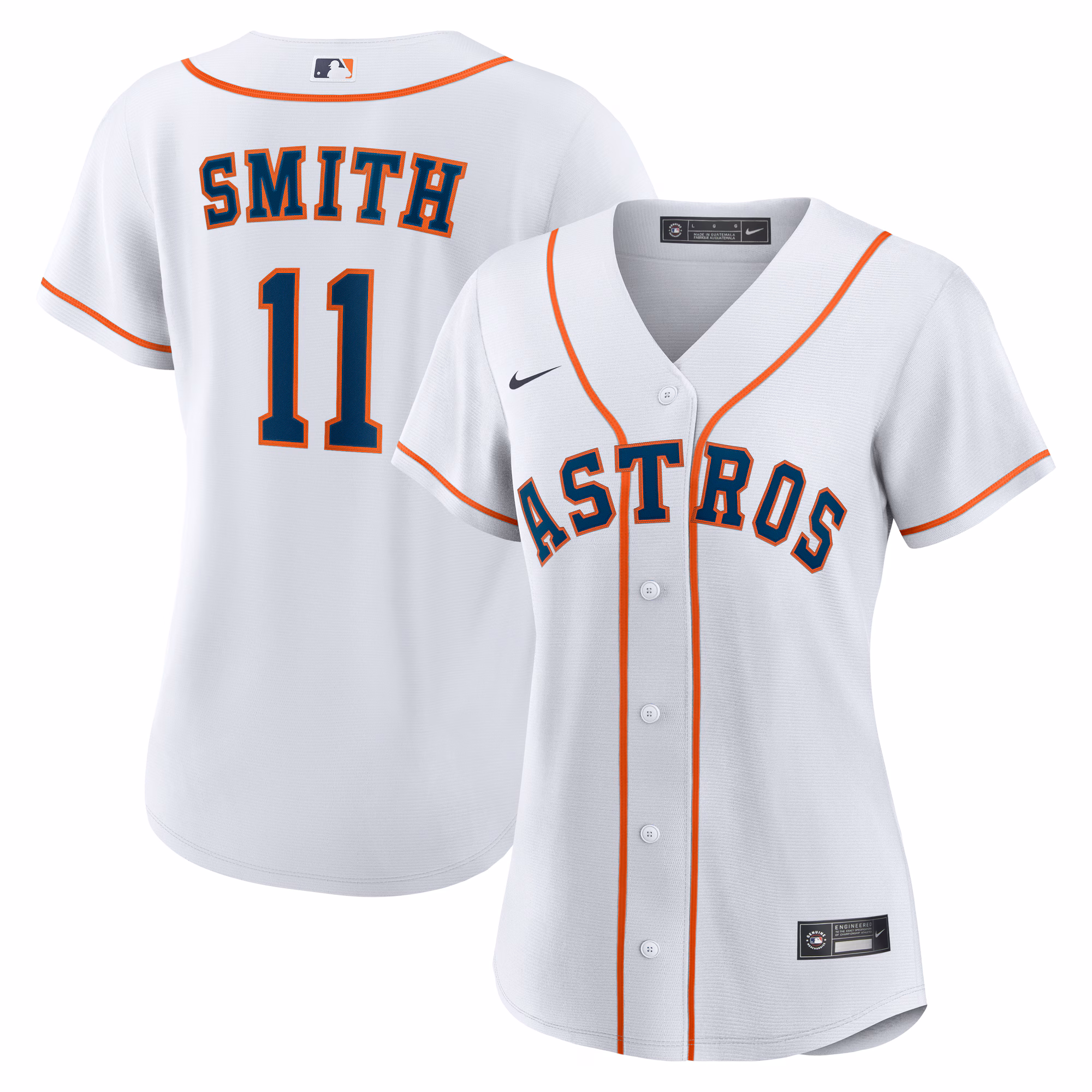 Women's Houston Astros Cam Smith #11 White Home Replica Jersey