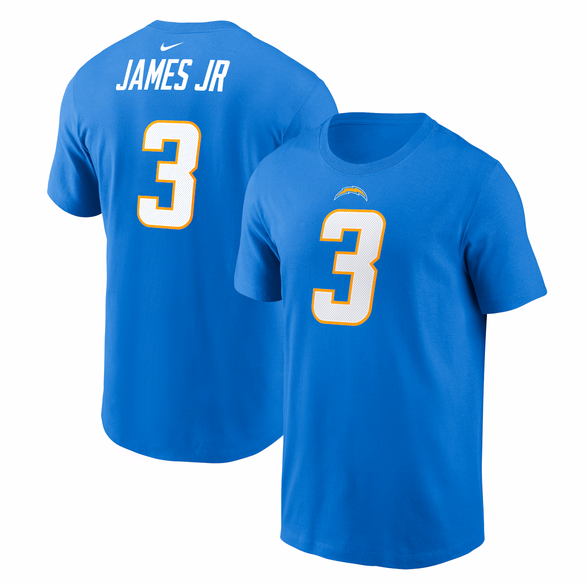 Men's Derwin James Jr. Powder Blue Los Angeles Chargers Player Name & Number T-Shirt