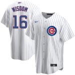 Men's Chicago Cubs #16 Patrick Wisdom Premium Twill White  Home Jersey