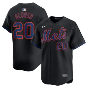 Men's New York Mets Pete Alonso  Black Alternate Limited Player Jersey