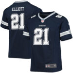 Ezekiel Elliott Dallas Cowboys  Girls Youth Team Game Jersey - Navy