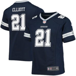 Ezekiel Elliott Dallas Cowboys  Girls Youth Team Game Jersey - Navy