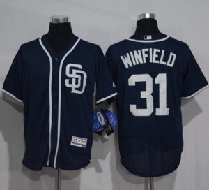 San Diego Padres #31 Dave Winfield Navy Blue Flexbase Collection Stitched Jersey