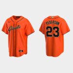 Men's San Francisco Giants #23 Joc Pederson Orange Alternate Jersey