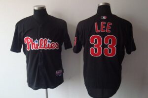 Philadelphia Phillies #33 Cliff Lee Black Stitched Jersey