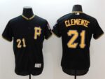 Pittsburgh Pirates #21 Roberto Clemente Black Flexbase Collection Stitched Jersey