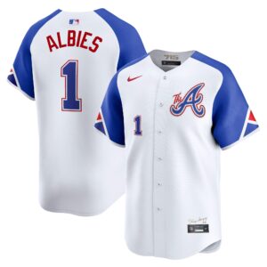 Atlanta Braves Ozzie Albies #1 White City Connect Limited Player Jersey