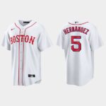 Men's Boston Red Sox #5 Enrique Hernandez 2021 Patriots' Day Cool Base Jersey - White