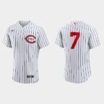 Men's Cincinnati Reds #7 Donovan Solano 2022 Field of Dreams Flex Base Jersey - White