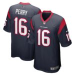 E.J. Perry Houston Texans  Game Player Jersey - { Navy