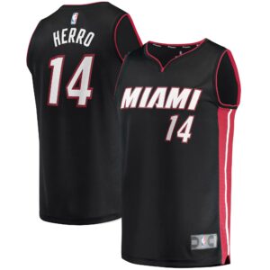 Tyler Herro Miami Heat  Fast Break Replica Jersey Black - Icon Edition