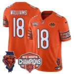 Caleb Williams #18 Chicago Bears CHI 2025 NFC North Champions Patch Jersey V2 - All Stitched